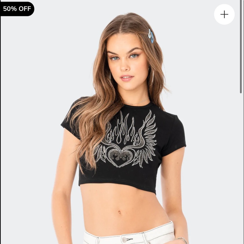 Brand new still in the bag black cropped shirt